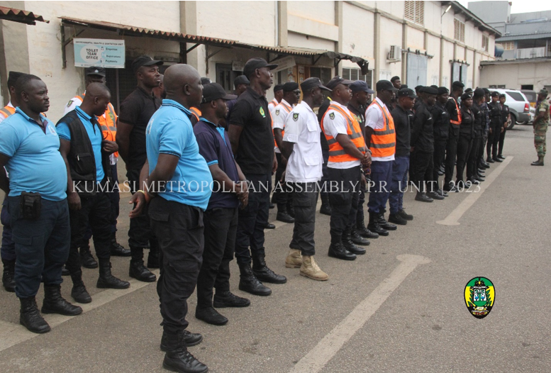 The taskforce on parade at the KMA before the exercise 
