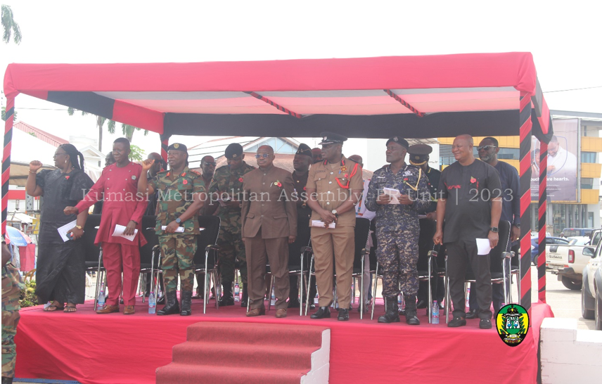 The Ashanti regional minister (4th from right) and other dignitaries at the event
