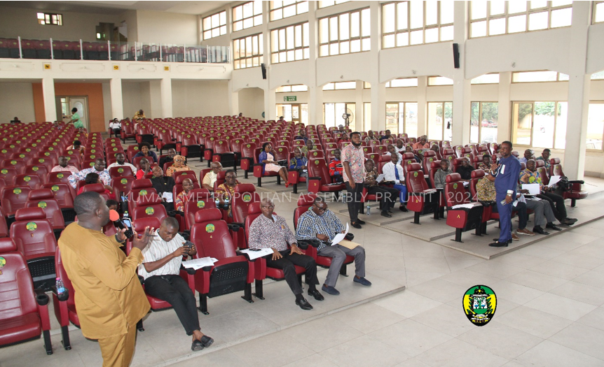 •	Mr. Charles Kwasi Adjei presenting the reviewed 2024 Action Plan