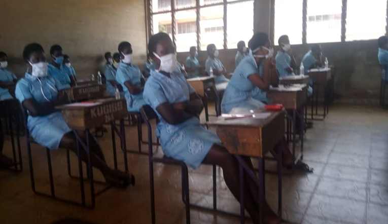 A section of 2020 WASSCE Candidates in an Examination Hall