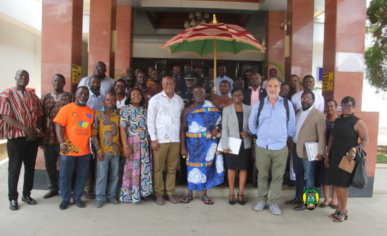 A Group Photo with The Mayor, Asafohene, and Dr. Helder Moreira