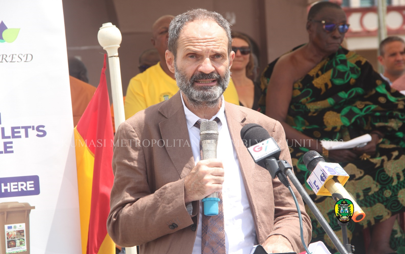 Mr. Massimo Mina making a remark at the launch of the programme