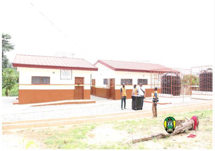 An 11- seater toilet facility for St. Hubert’s R/C KG and Primary School ready for use