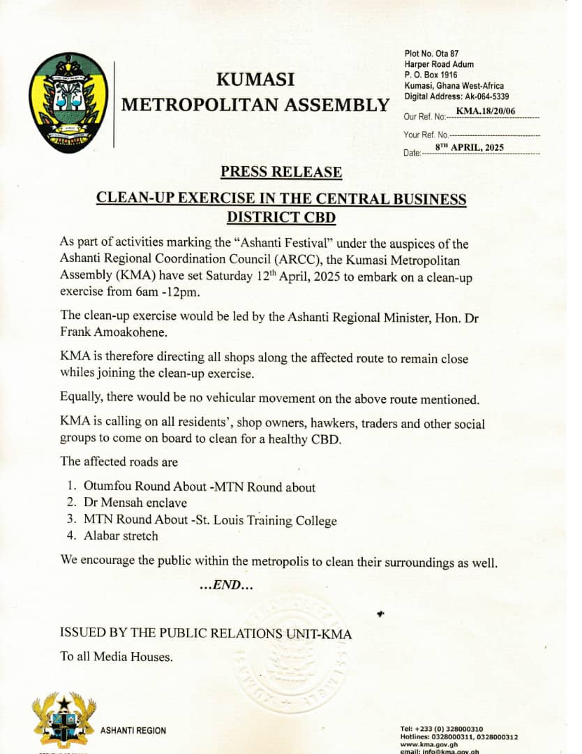 CLEAN-UP EXERCISE IN THE CENTRAL BUSINESS DISTRICT CBD 