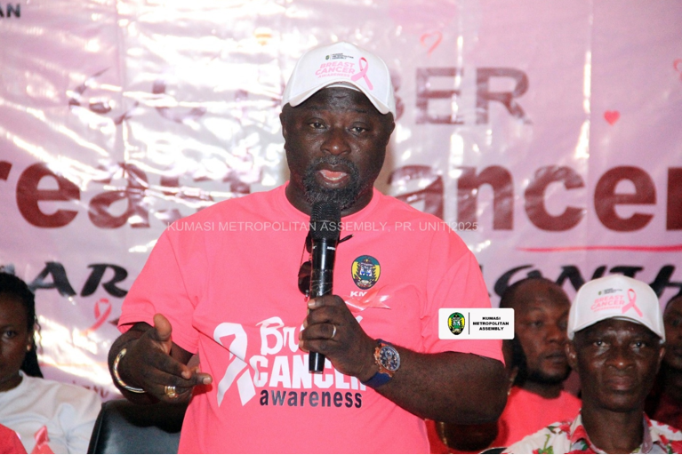 MAYOR OF KUMASI LEADS BREAST CANCER AWARENESS AT KEJETIA MARKET
