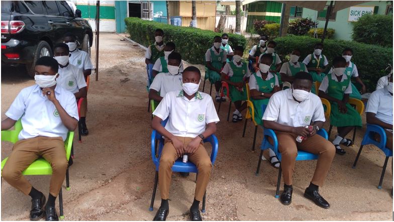 A section of students at the commissioning ceremony
