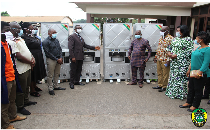 KUMASI TECHNICAL UNIVERSITY DONATES HAND WASHING MACHINE TO KMA